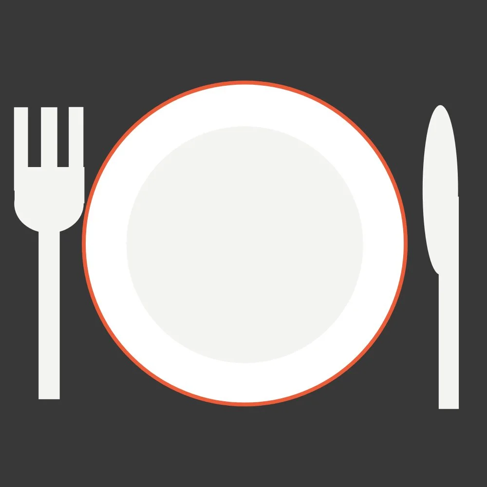 Geometric drawing of an outline square with sections divided by vertical, horizontal, and circle lines.