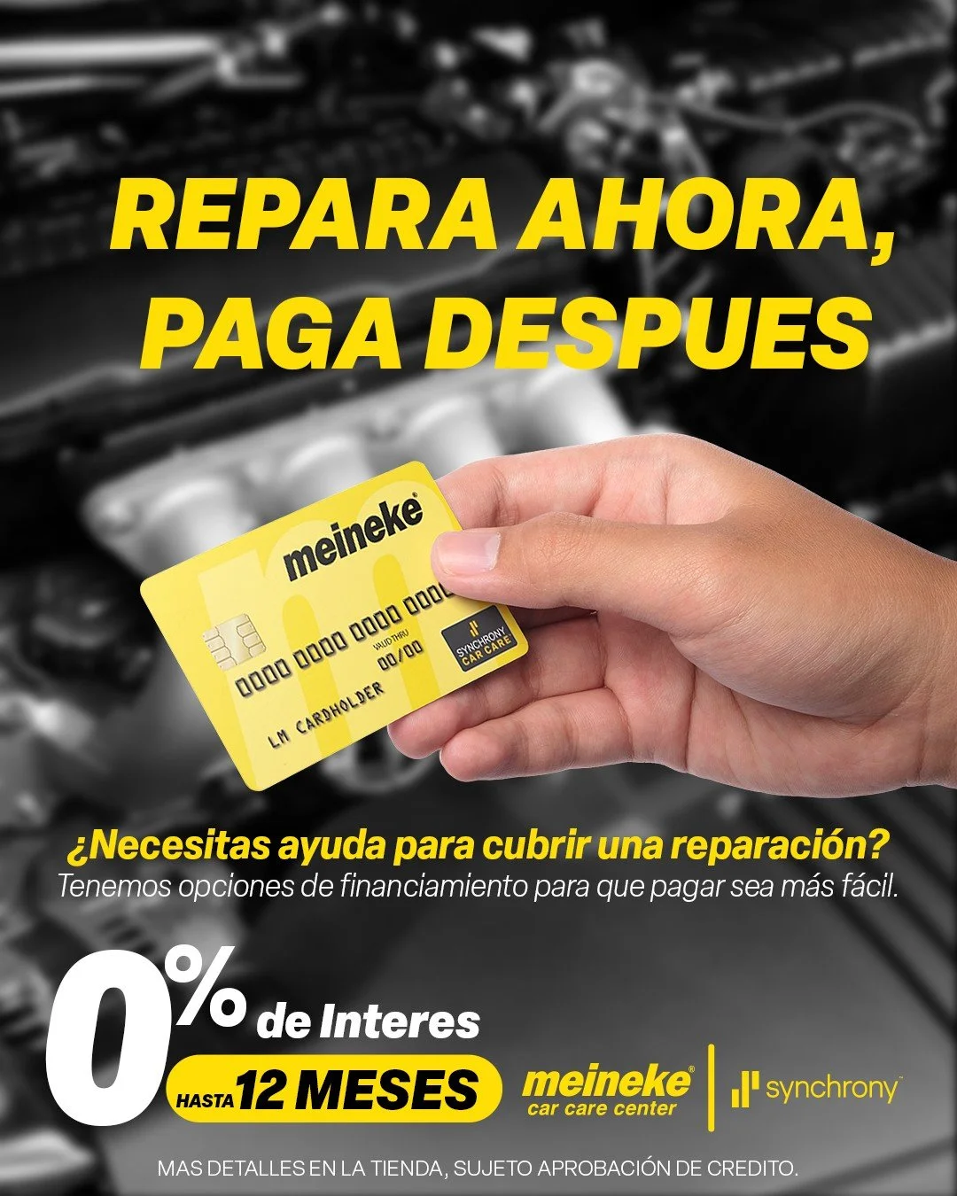 💳🚗 &iexcl;ARREGLA HOY, PAGA DESPU&Eacute;S!
🔥 &iexcl;Financiamiento SIN INTERESES Disponible!
&ldquo;&iexcl;Hoy haces el trabajo que tu auto necesita, y lo pagas poco a poco sin estr&eacute;s!&rdquo;
✅ 0% Intereses hasta 12 meses
 ✅ Aprobaci&oacut