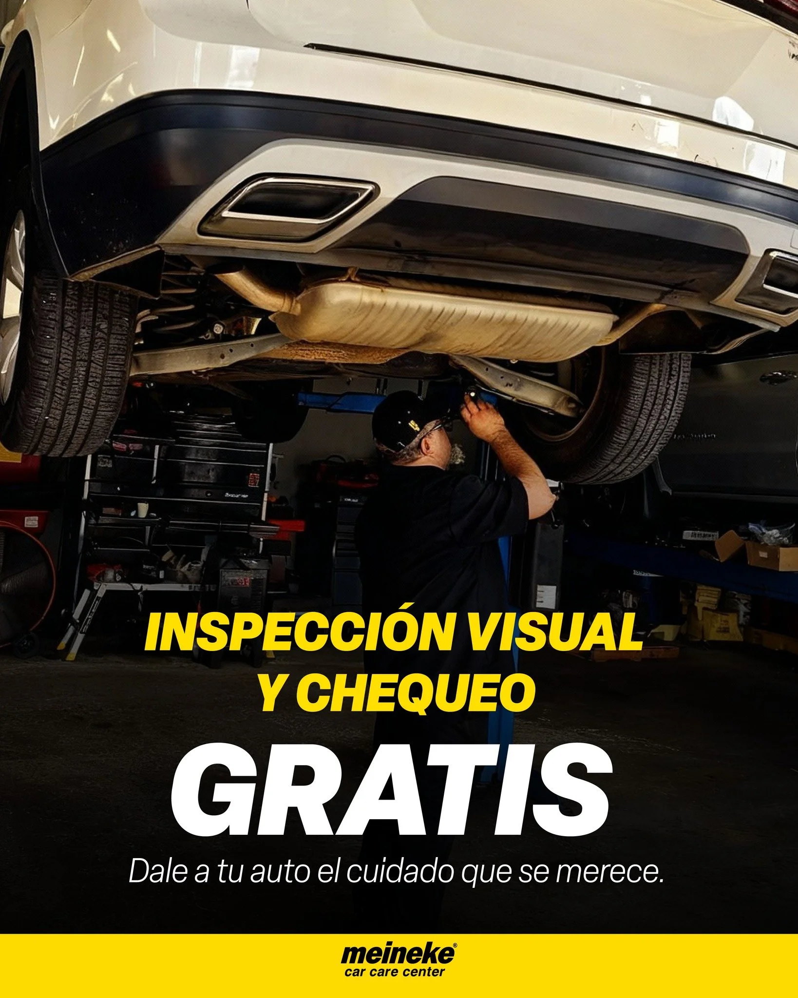 🛠️ &iexcl;INSPECCI&Oacute;N VISUAL Y CHEQUEOS GRATIS EN MEINEKE!
🚗 &iquest;Tu auto est&aacute; listo para la carretera?
 En Meineke te ofrecemos una inspecci&oacute;n visual completa y chequeos gratis para asegurarte de que todo est&eacute; en orde