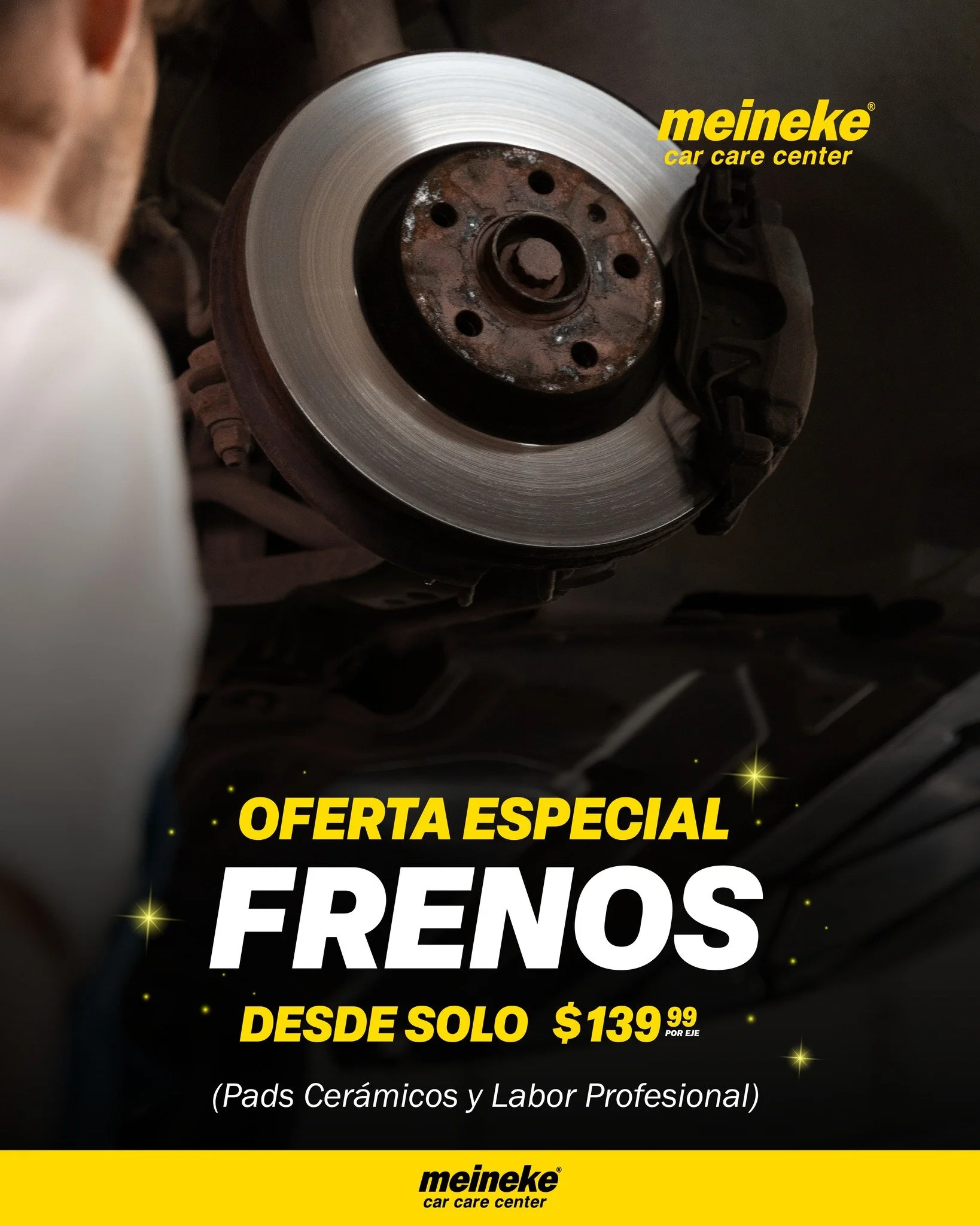 🔥 &iexcl;Especial de Frenos Desde SOLO $139.99 Por Eje (pads cer&aacute;micos y labor profesional)! 🔥*
Incluye:
✅ Pads de freno cer&aacute;micos de alta calidad
✅ Labor (Remoci&oacute;n e instalaci&oacute;n profesional)
✅ Torneo de discos para mejo
