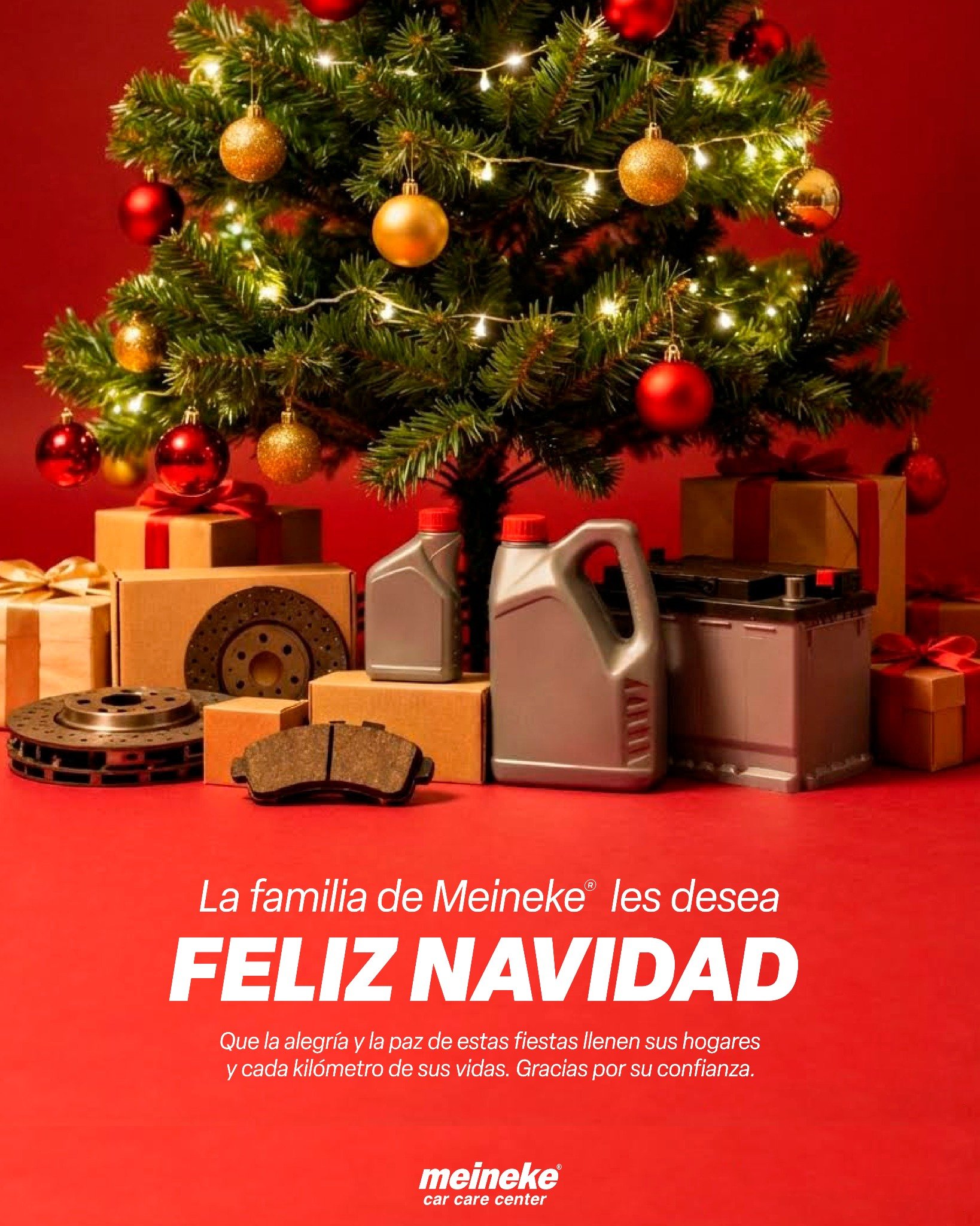 &iexcl;La familia Meineke les desea una Feliz Navidad! 🎄✨ Que la alegr&iacute;a y la paz llenen sus hogares y cada kil&oacute;metro de sus vidas. &iexcl;Gracias por su confianza! ❤️🧑&zwj;🔧
#FelizNavidad #FamiliaMeineke #MeinekePR #Gratitud #AmorEn