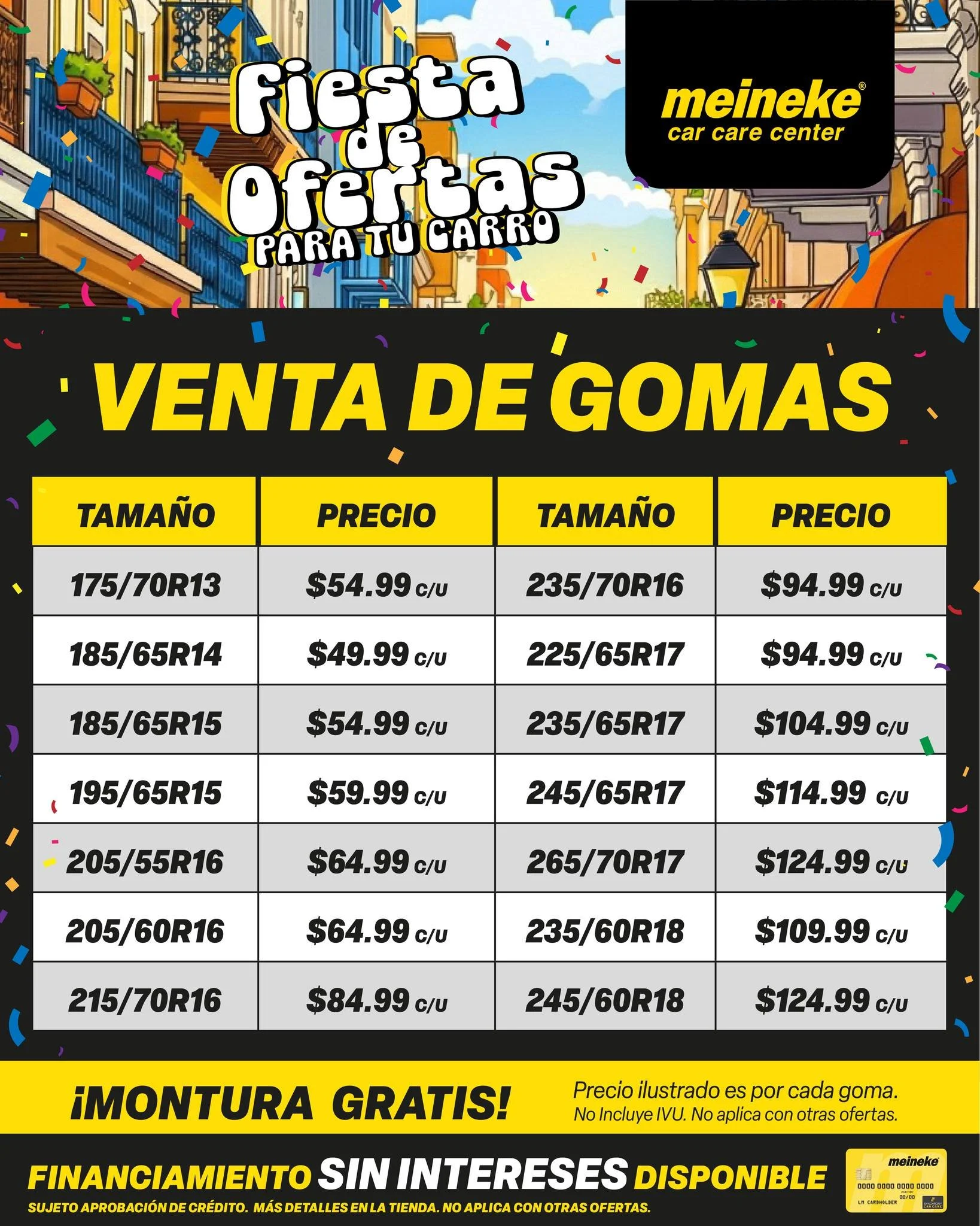 🚗🛞 GOMAS NUEVAS EN MEINEKE &ndash; MANEJA SEGURO, PAGA C&Oacute;MODO 🛞🚗
&iquest;Necesitas gomas nuevas pero no quieres pagar todo de una vez?
 En Meineke te damos una ventaja que muy pocos talleres pueden ofrecer:
⭐ FINANCIAMIENTO SIN INTERESES ⭐