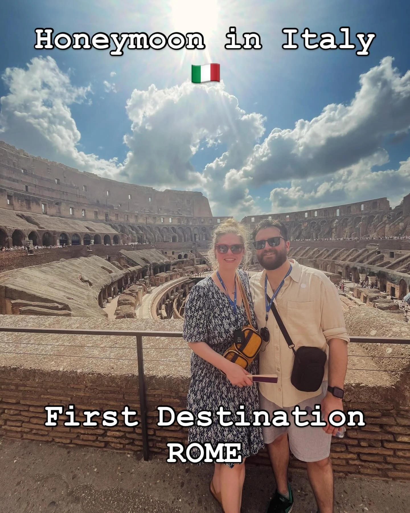 Soaking up every moment of our honeymoon in beautiful Italy 🇮🇹

We&rsquo;ve just wrapped up a dreamy few days in Rome &mdash; ancient ruins, golden light, pasta for days, and so much history around every corner. Feeling full (in every way!) and so 