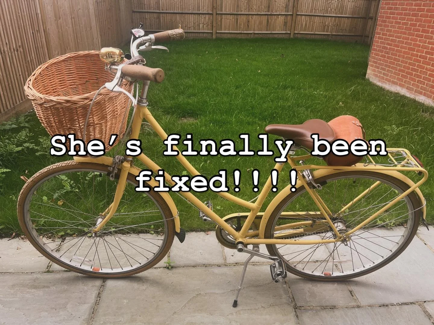 My Bobbin Birdie bicycle has finally been fixed!!!! So pleased 😁