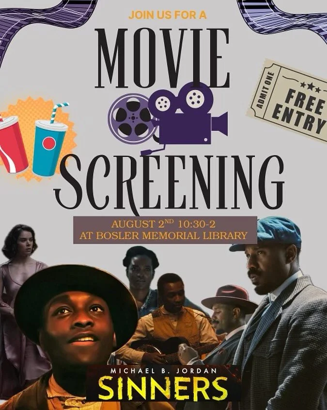 Join us on August 2nd to watch Sinners. There will be free food and a discussion after the film. We hope to see you there!
