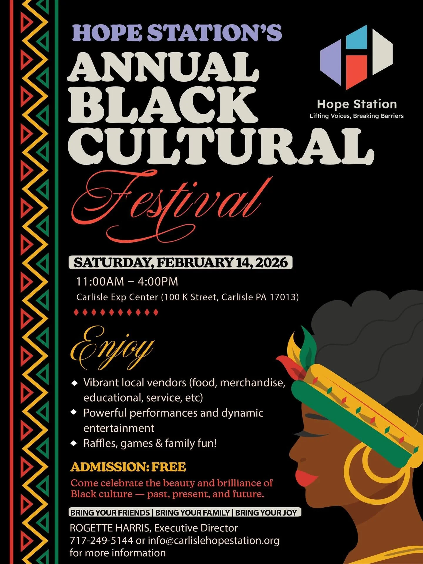 Vendor Opportunities

Food &amp; Merchandise Vendors: Only $50 if you register by December 31, 2025.

Nonprofits &amp; Service Organizations:FREE registration!

Sign up today: https://givebutter.com/blackculturalfest
