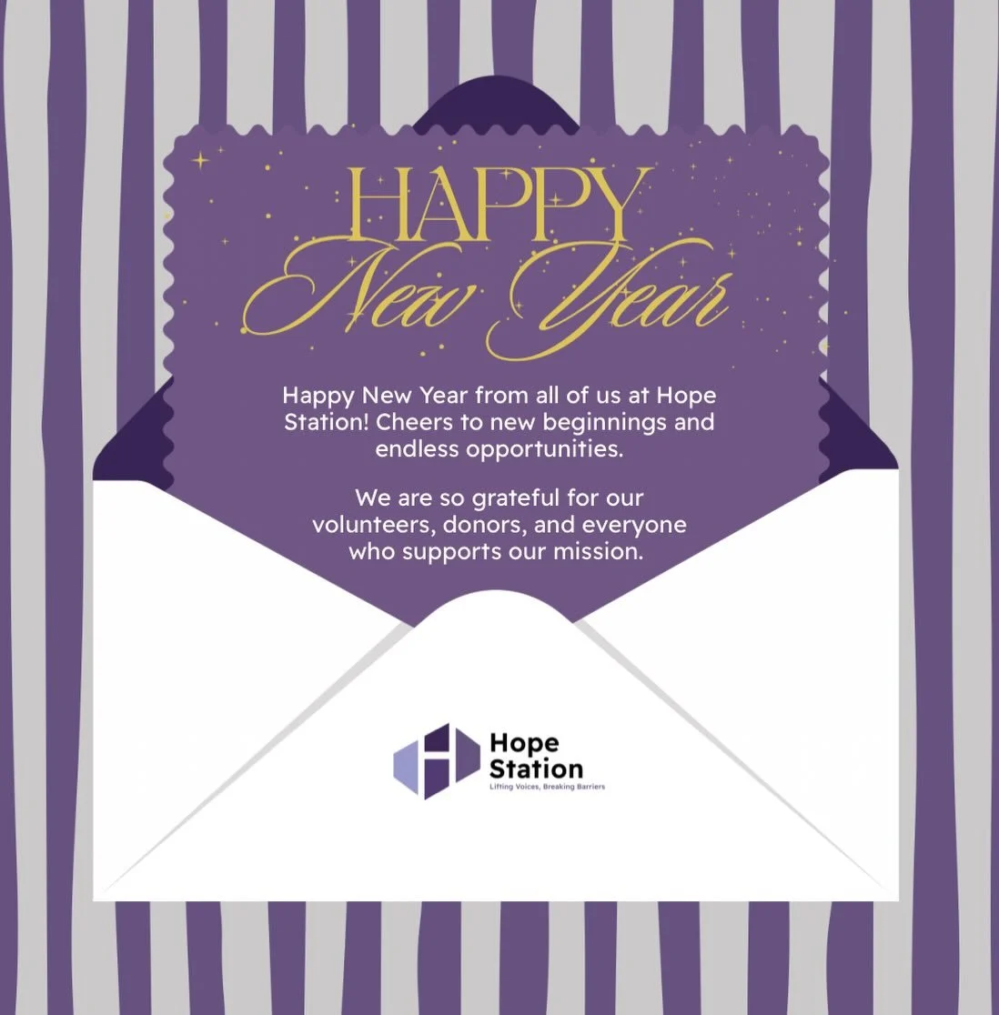 New year, same mission✨ As we welcome a new year, we&rsquo;re grateful for every supporter, volunteer, and neighbor who makes Hope Station possible.

Happy New Year from Hope Station!