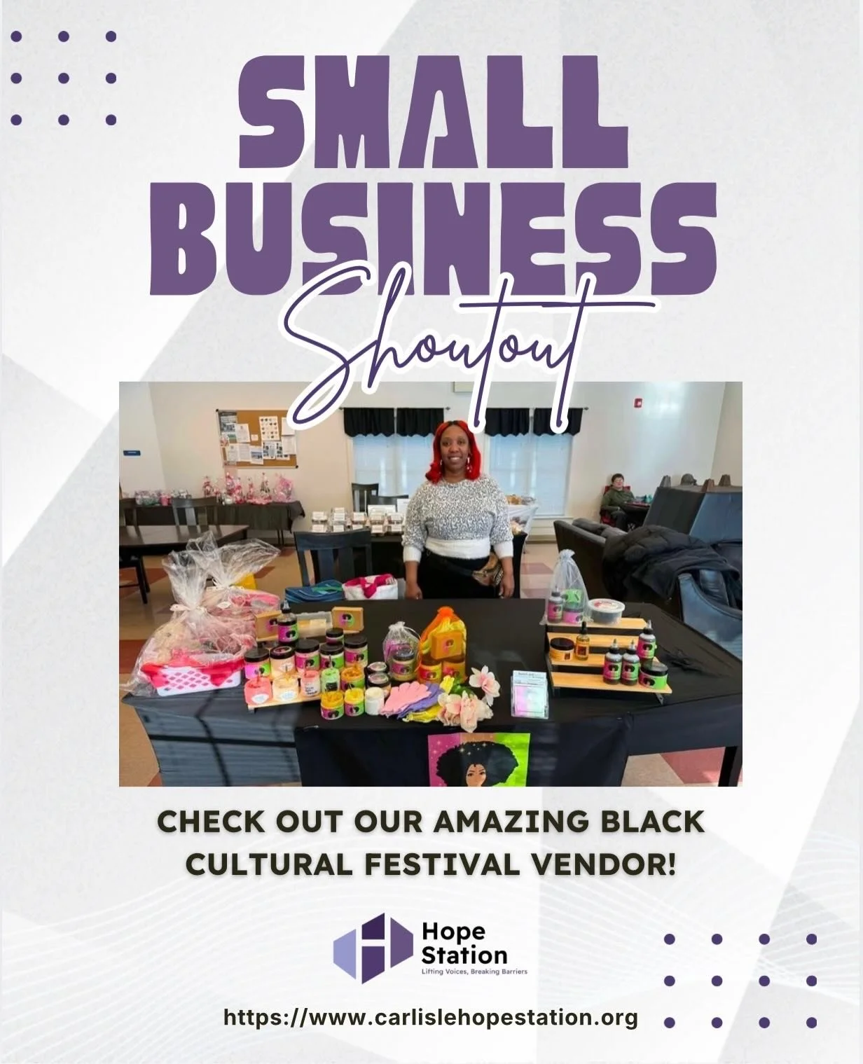 K. Latai Naturals LLC is bringing handcrafted, holistic beauty to the Black Cultural Festival! ✨ 

Only 2 MORE days until our Black Cultural! Come shop amazing self-care items you can treat yourself to or share with loved ones.

Get ready to connect 