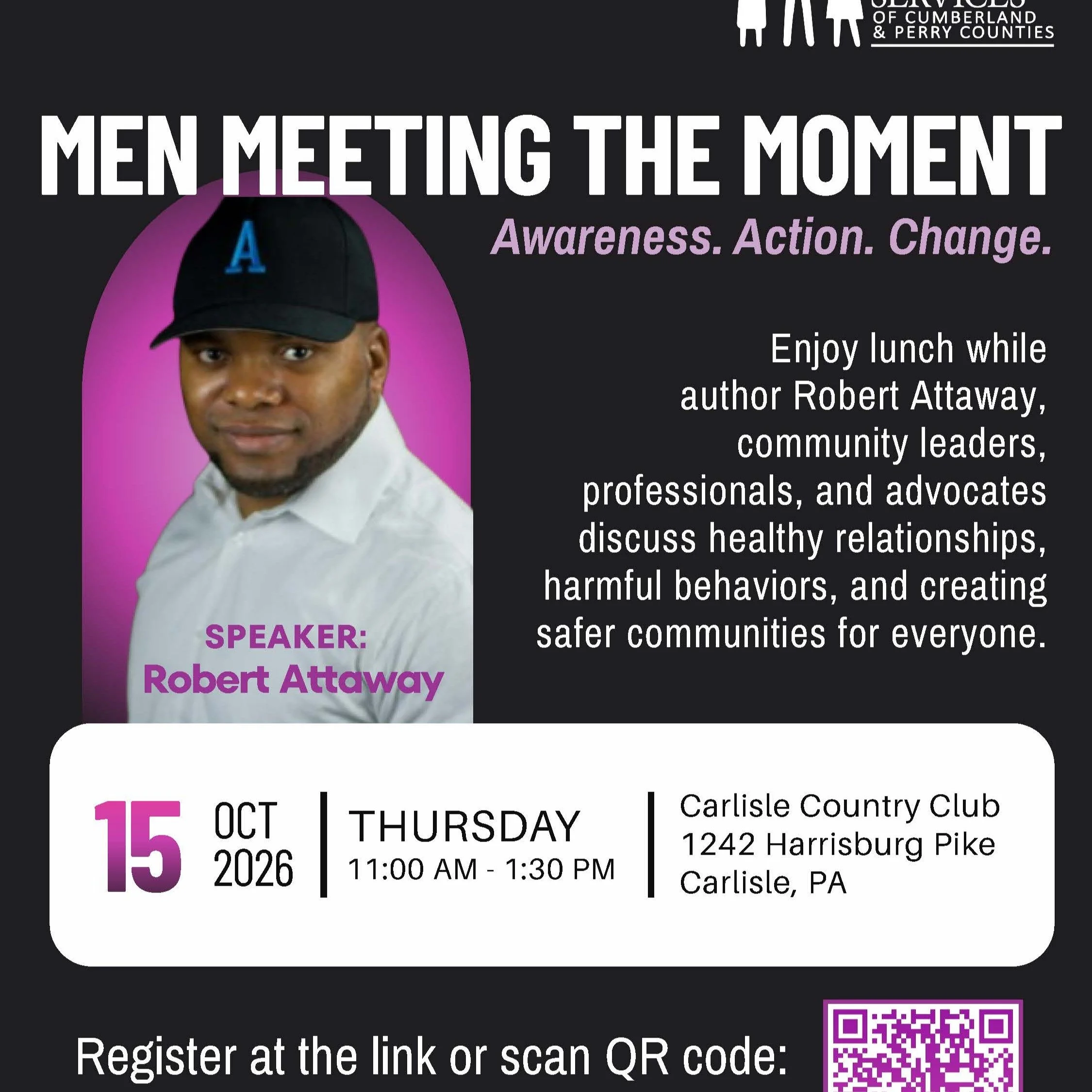 Hope Station is proud to share Men Meeting the Moment: Awareness. Action. Change. 💜

Join @domesticviolenceservicescp for an important conversation featuring author Robert Attaway, community leaders, professionals, and advocates discussing healthy r