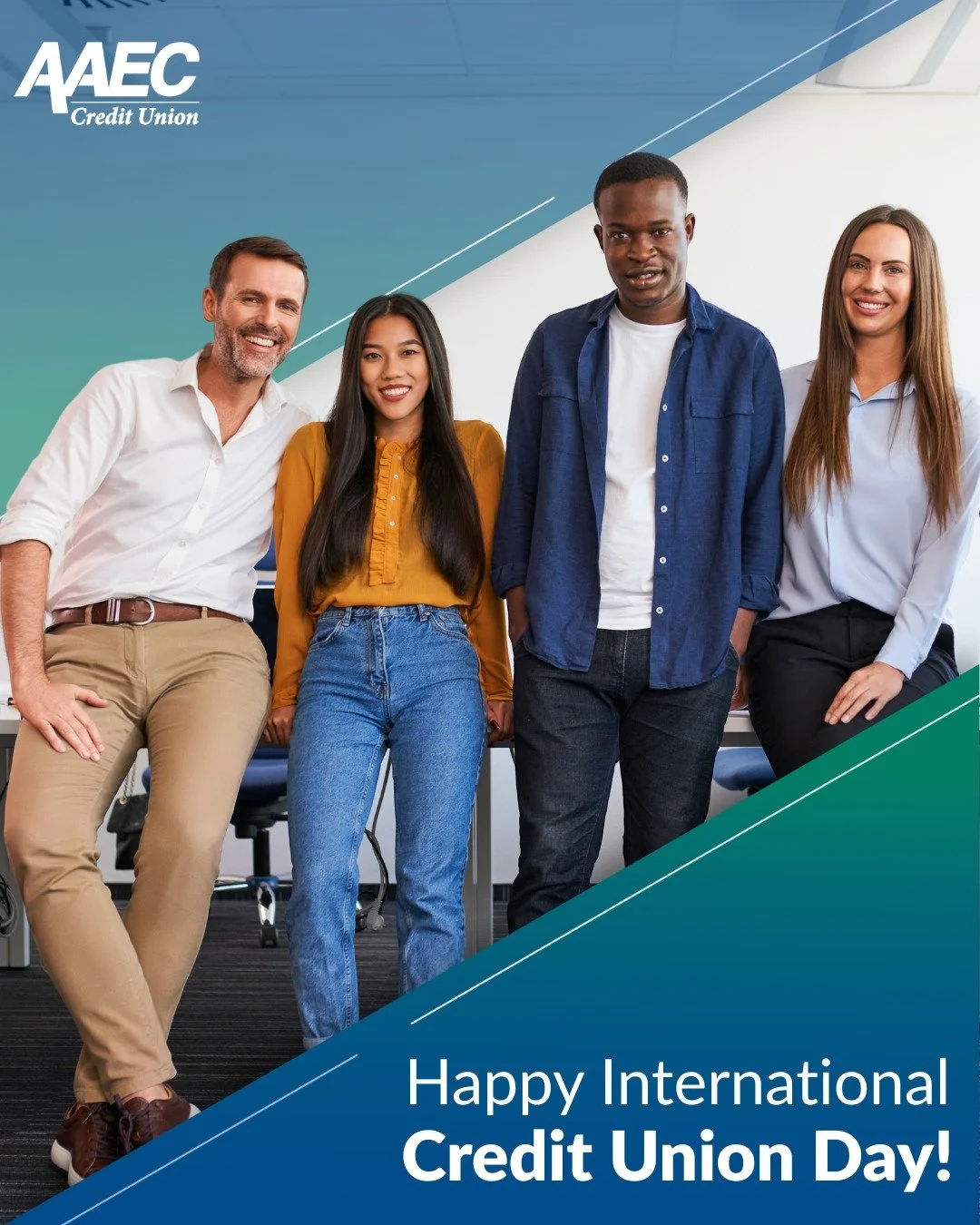 International Credit Union Day celebrates the worldwide credit union movement, built on the principle that putting people first creates stronger communities. 

Today, we celebrate what makes AAEC Credit Union unique&mdash;you, our members. 💙 For 70 