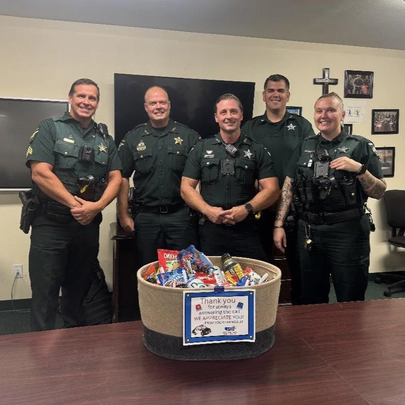 Last week, we hit the road to celebrate National First Responders Day &mdash; bringing a few sweet surprises to some of the amazing men and women who protect our Santa Rosa County community. 💙 A huge thank-you to the Santa Rosa County Sheriff&rsquo;
