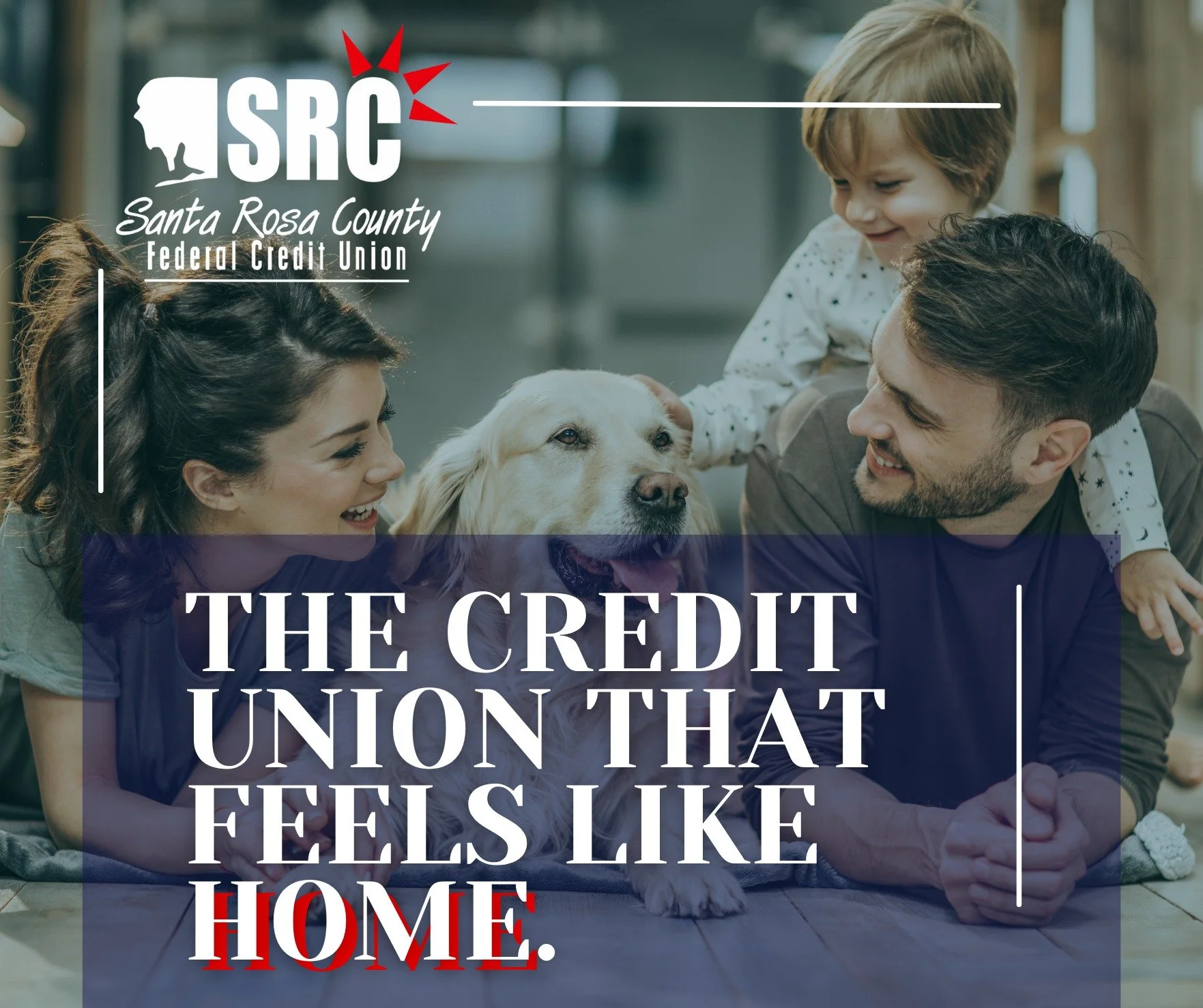 Home is where you&rsquo;re cared for, supported, and welcomed. 🏡
At Santa Rosa County Federal Credit Union, we&rsquo;re proud to be the credit union that feels like home for generations of families.