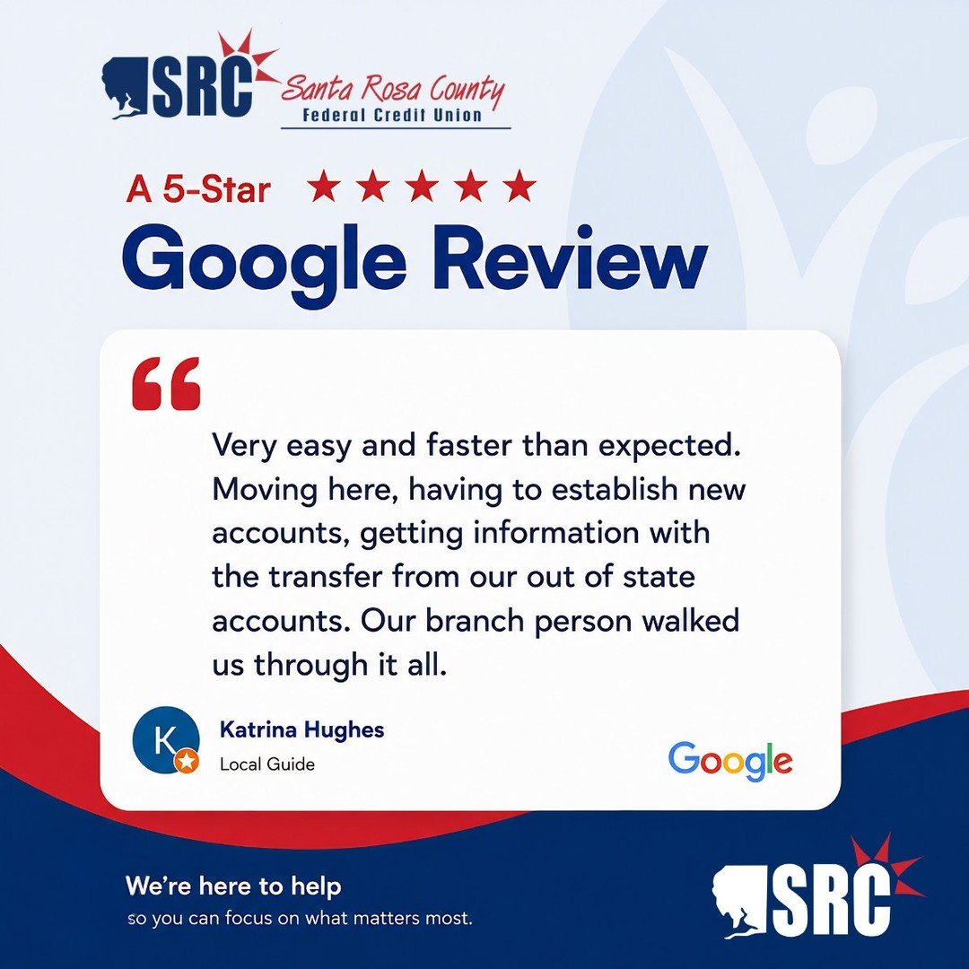 Moving to a new area can feel overwhelming &mdash; especially when it comes to transferring accounts and setting up new banking services. ❤️💙

We&rsquo;re so glad Katrina had a smooth experience with our team during her transition from out of state.