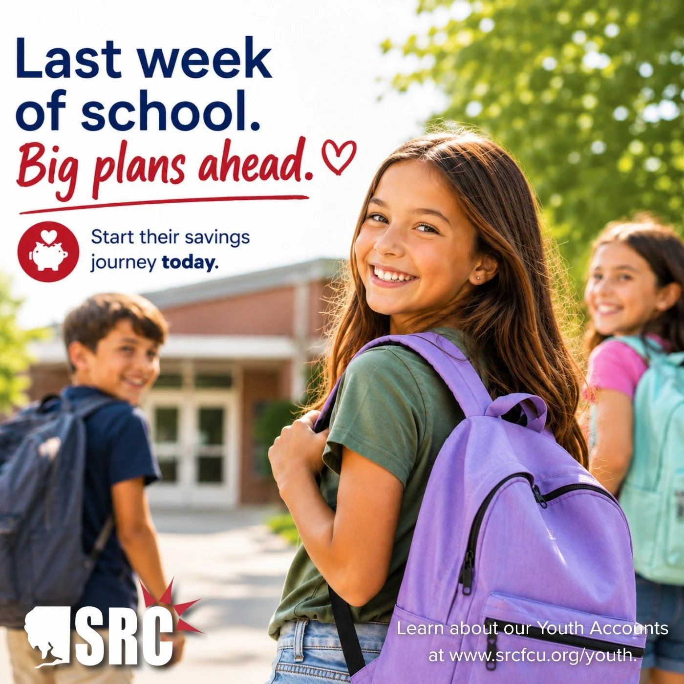 🎒 One more week.
📚 Just a few more alarm clock battles.
☀️ Then it&rsquo;s officially summer break!

As the school year wraps up, now&rsquo;s a great time to help your child start building smart money habits for their future. 💰

A Youth Account wi