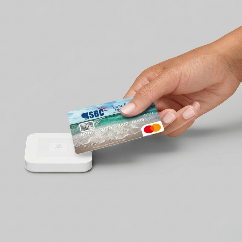 contactless debit card tap
