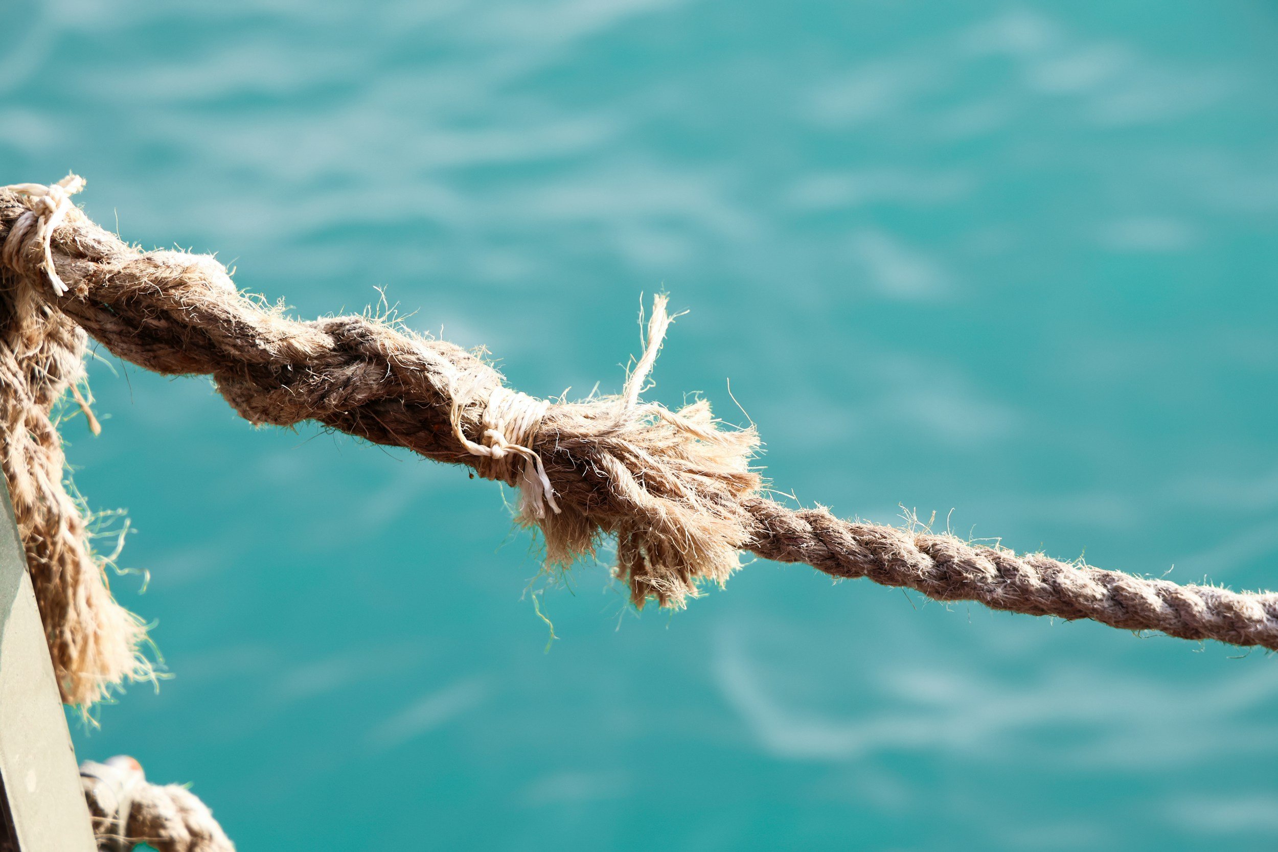 Knotted rope representing the stress and anxiety of enmeshed family systems