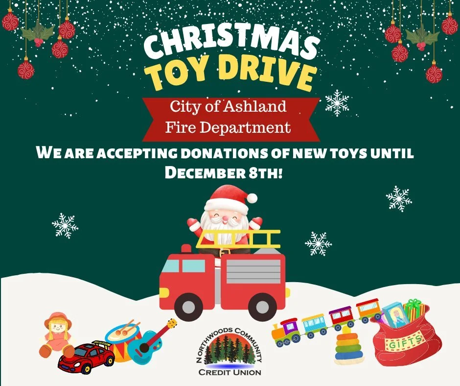 Our Ashland Office is accepting donations of new toys for the City of Ashland Fire Department Christmas Toy Drive. Donations will be accepted until December 8th!