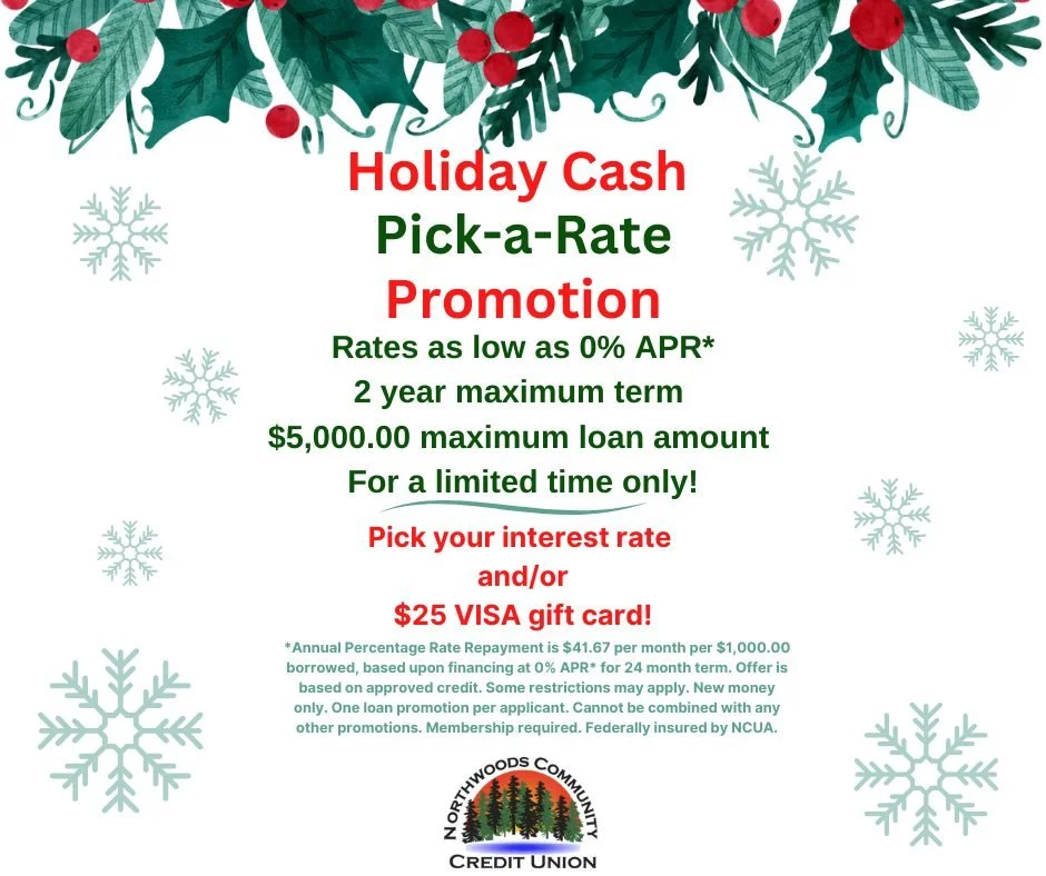 A great way to get extra cash this Holiday Season!  See us for all of your financial needs today!