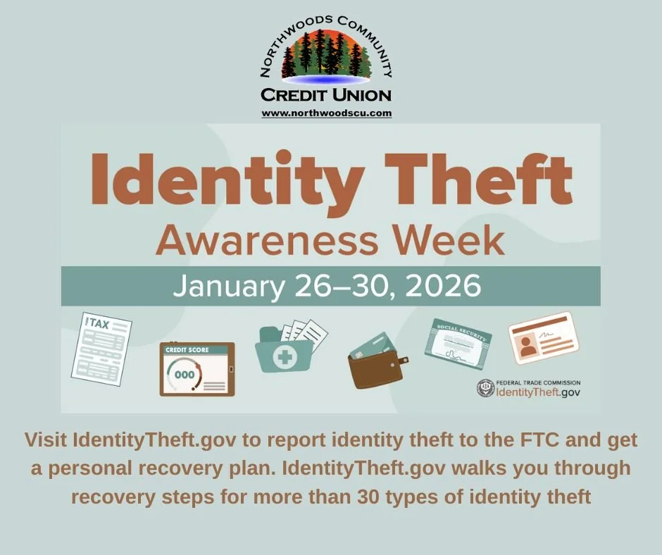 This week is Identity Theft Awareness Week.  Be alert and aware!  We have resources available to assist you if you find yourself the victim of identity theft.