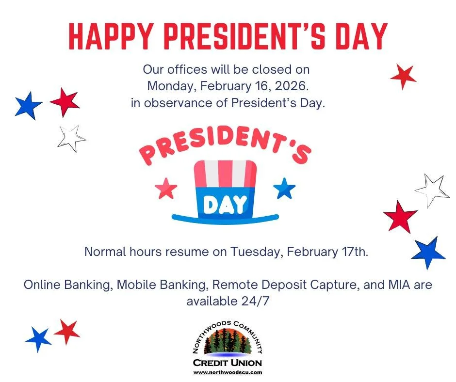 We will be closed tomorrow for President's Day. See you Tuesday!
