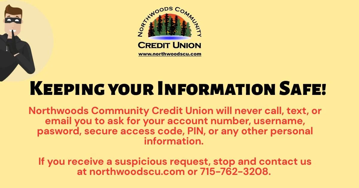 NCCU will never ask you for personal information via text, call, or email. If you received any of the above and you are being asked to provide your information, STOP!
Contact NCCU for assistance immediately!