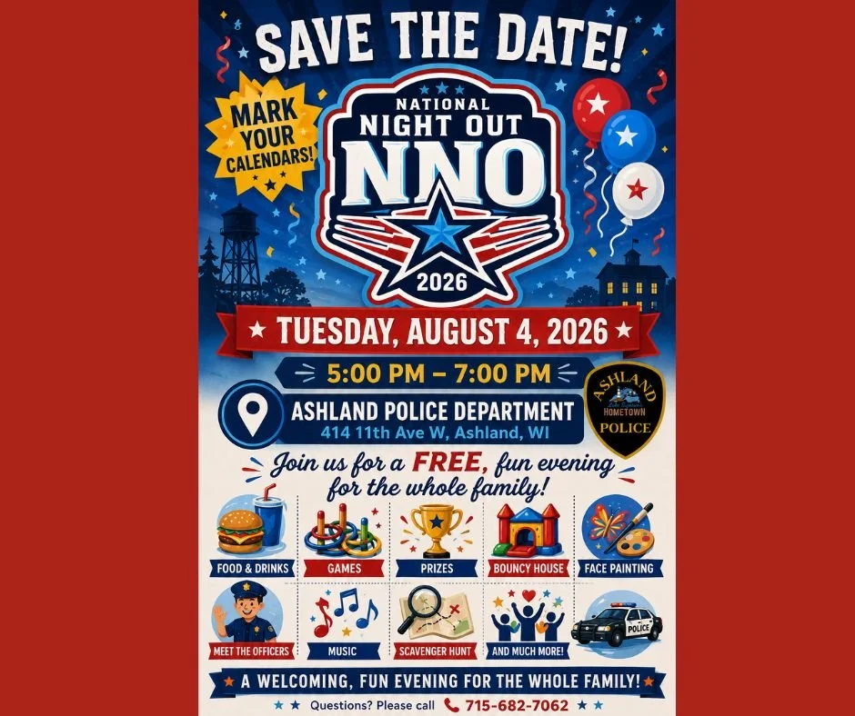 The countdown is on and we are so excited.  National Night Out in Ashland starts at 5:00 pm.  This is a free family event!  Come and say hi!
