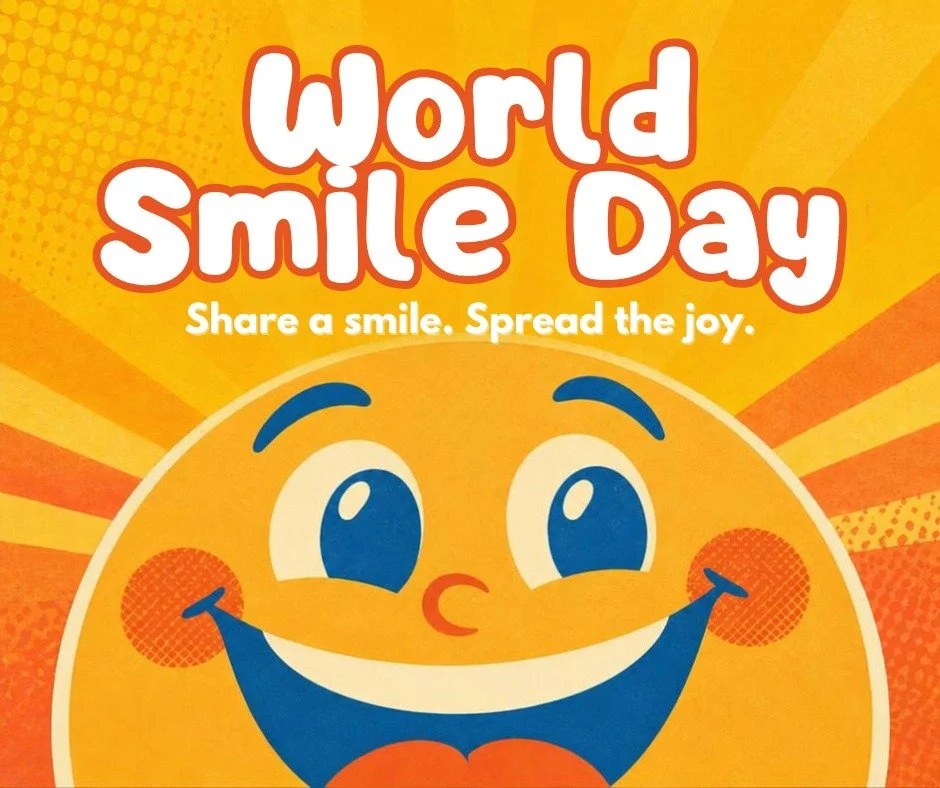 It's World Smile Day!  Share a smile or two or several!  Free smiles given at NCCU every day!  Stop in for yours today!