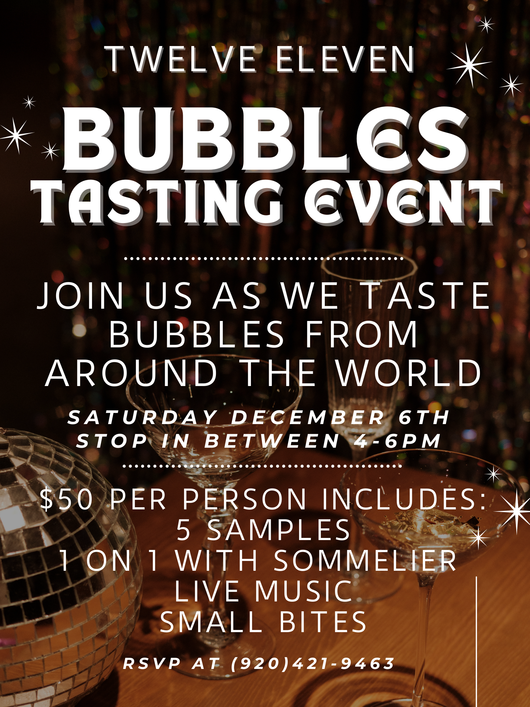Bubbles Tasting Event