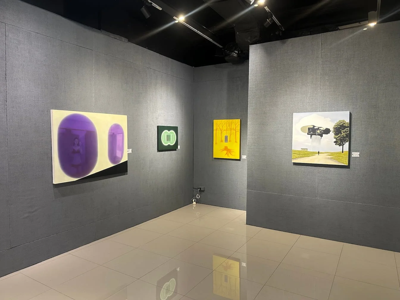 a corner view left side view of a brief stay exhibition