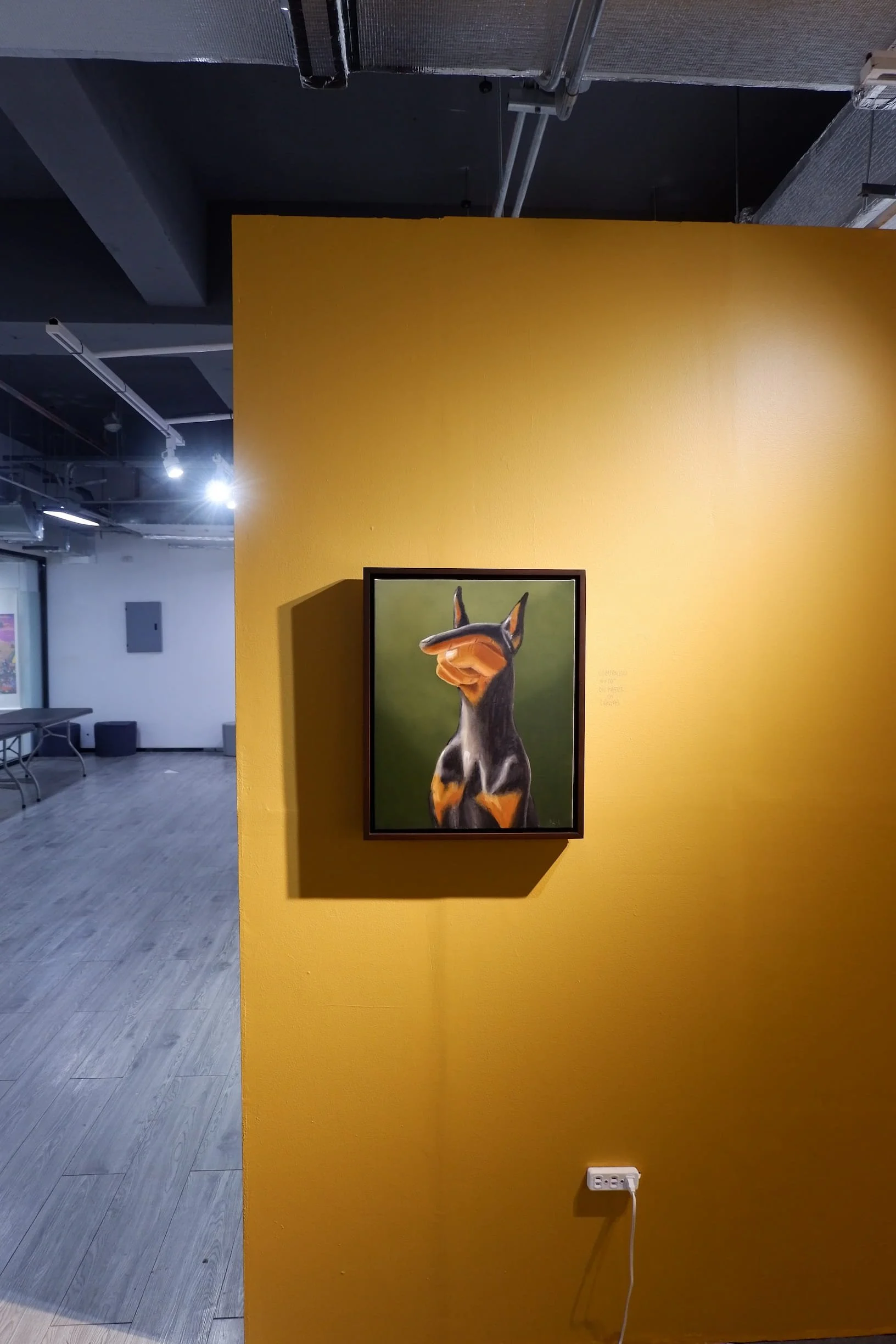 Blic Companion Oil  Pastel on Canvas Painting at Even After exhibition