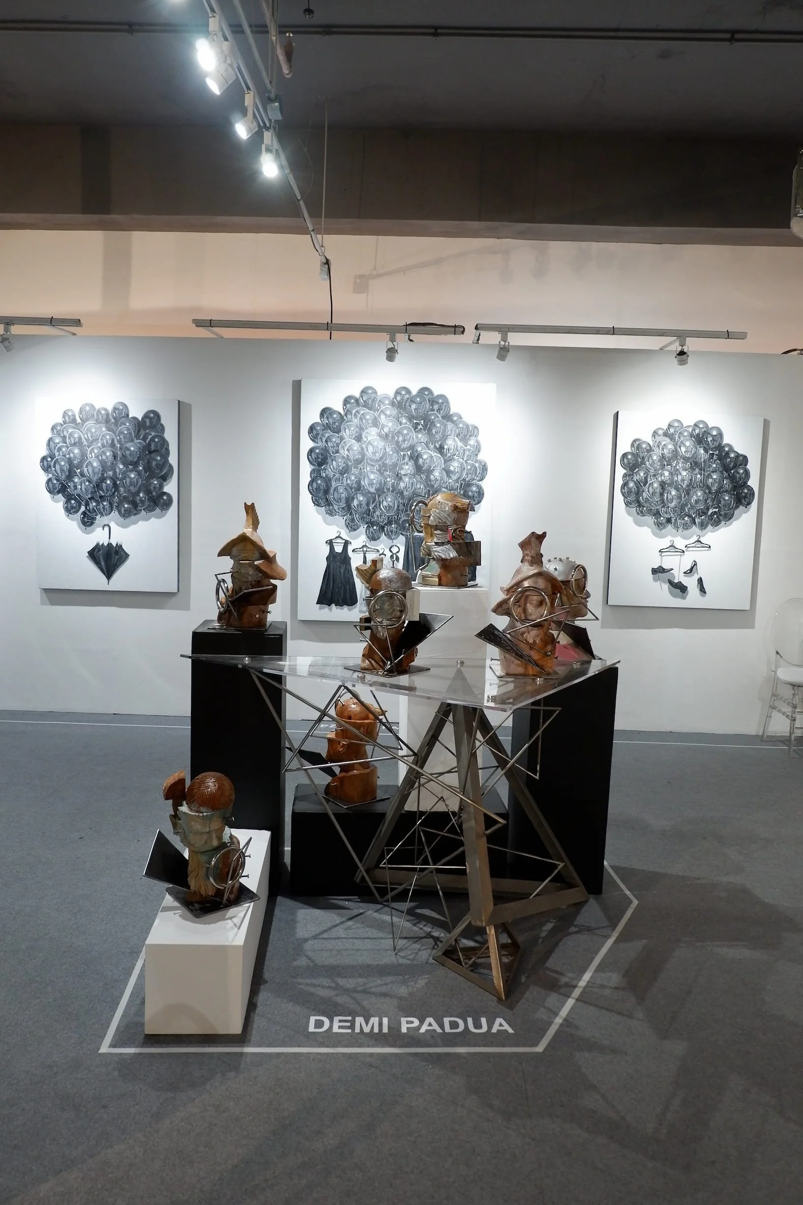 Sculptures of Demi Padua with works of Ezekiel Fajardo for Art Fair Philippines 2026