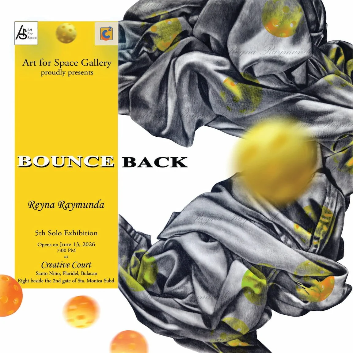 Bounce Exhibition poster Reyna Raymunda 7th solo exhibition