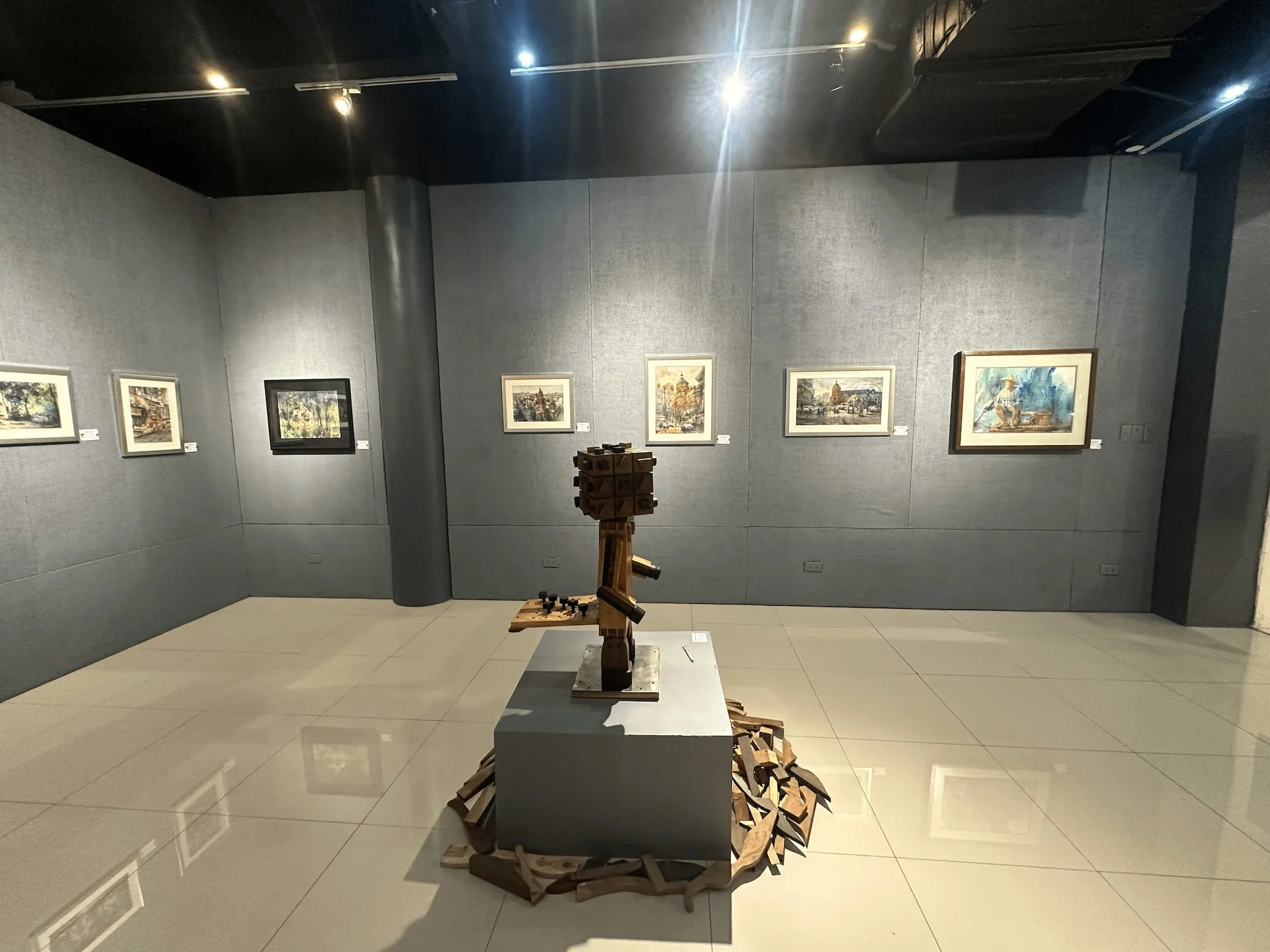 right view of of travelogue in wood and water exhibition 