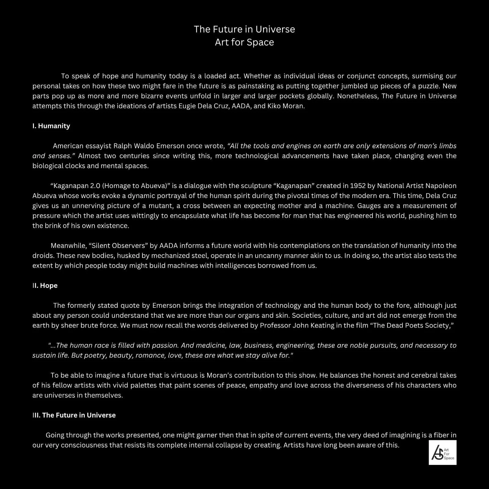 WRITE UP BY J. JOSE FUTURE IN UNIVERSE