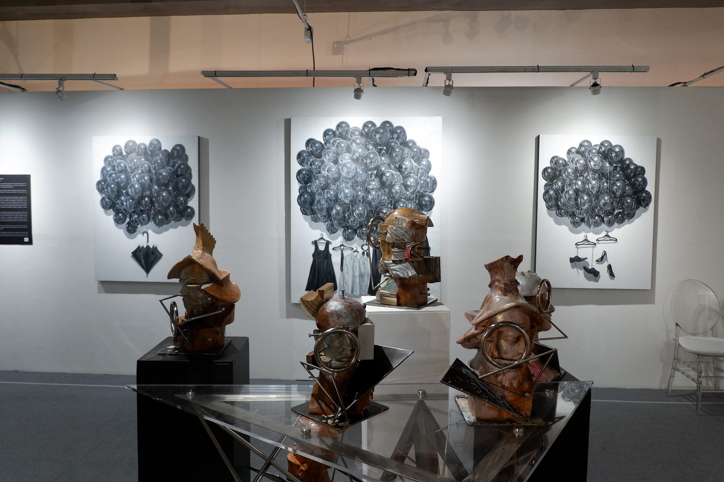 Paintings of Ezekiel Fajardo in Provisional state group exhibition at Art Fair Philippines 2026