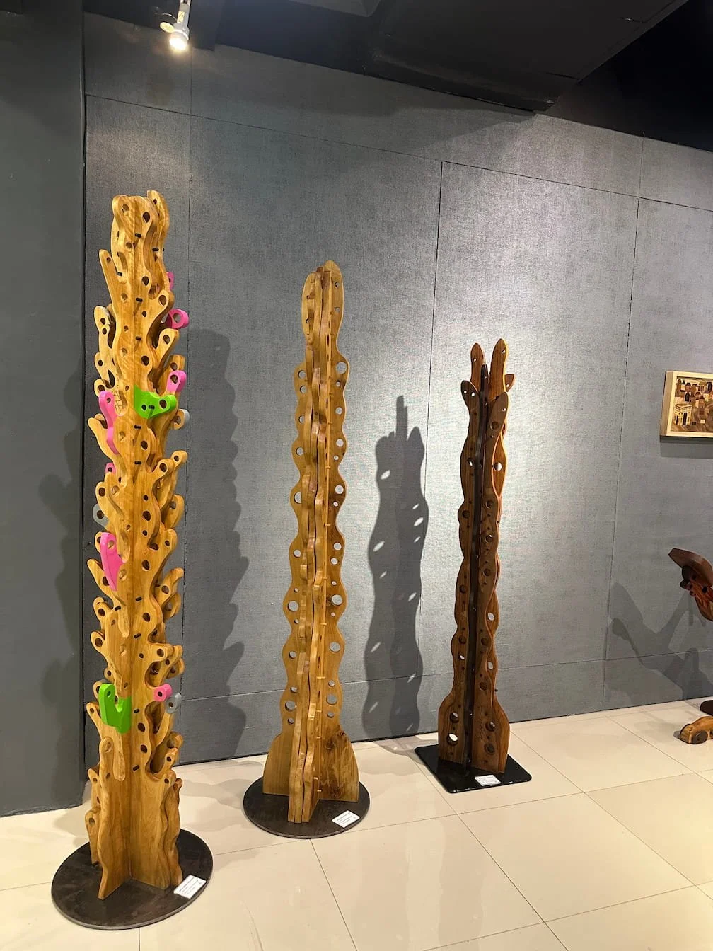 Works of eugie dela cruz in travelogue in wood and water exhibition 