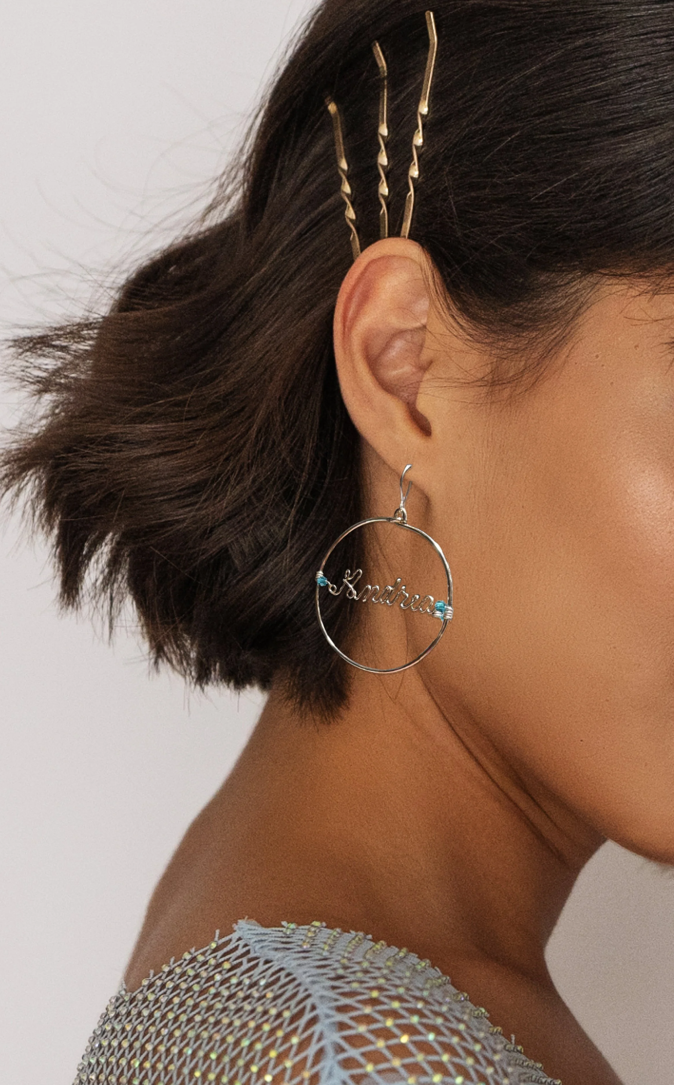 Name Hoop Earrings