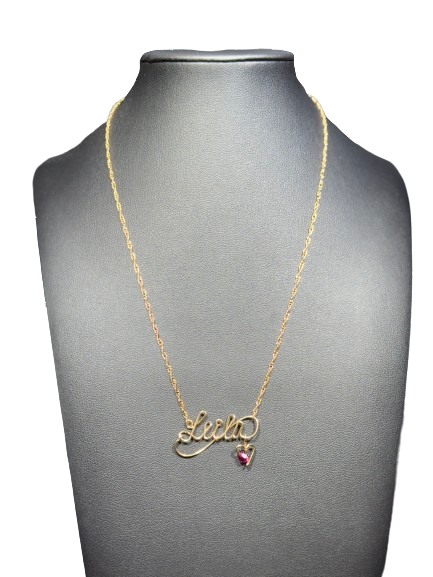 Custom wire jewelry necklace designed with personalized details and charms.