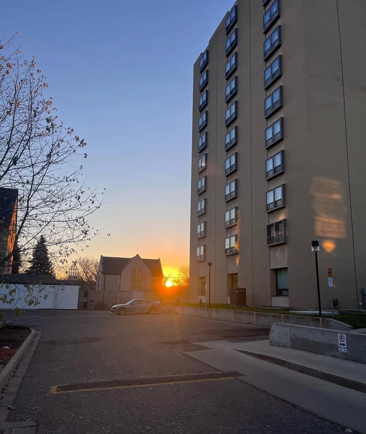 Outside the Brandon University campus