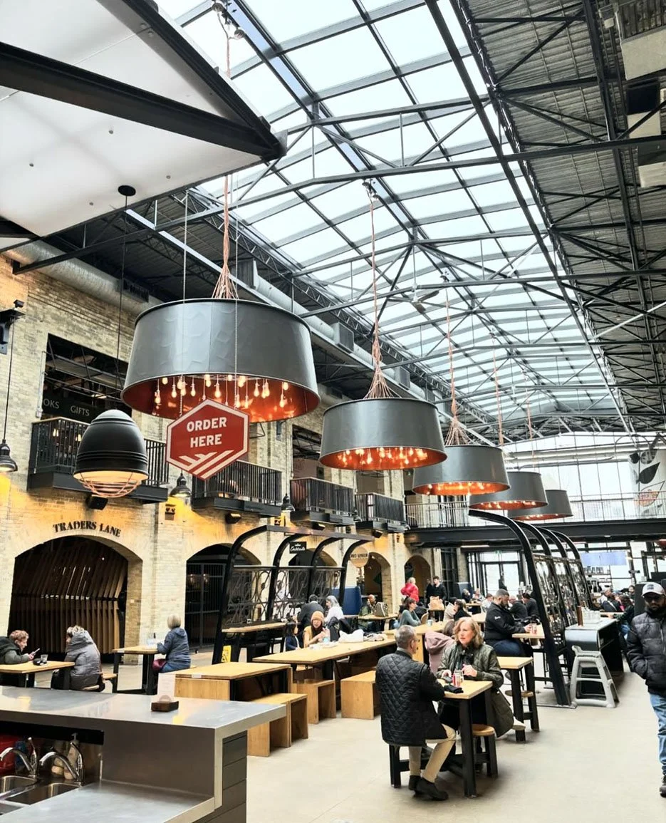 The food court inside The Forks Market, downtown Winnipeg