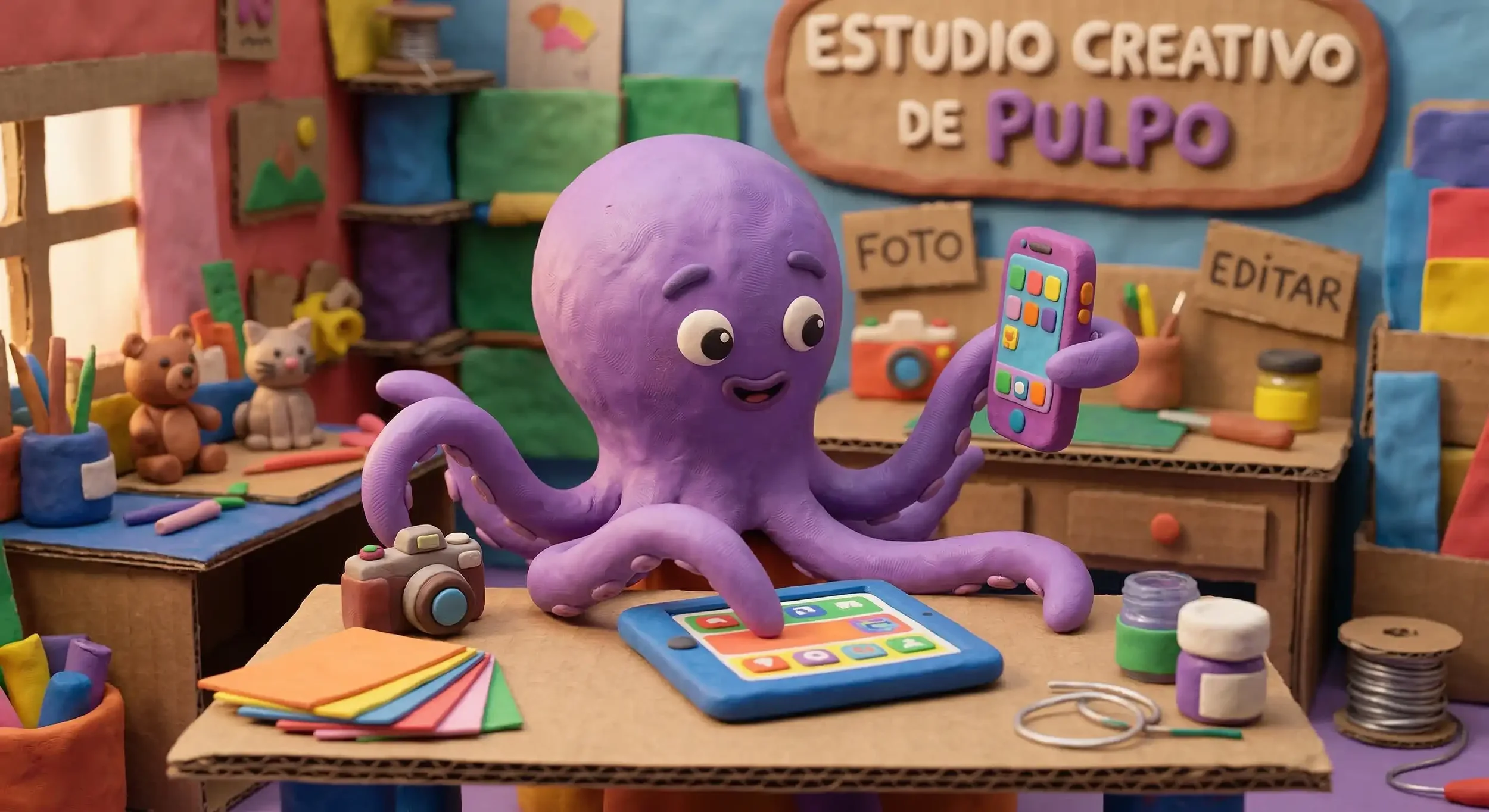 mascota de nautopica hablando de talleres extraescolares.webp