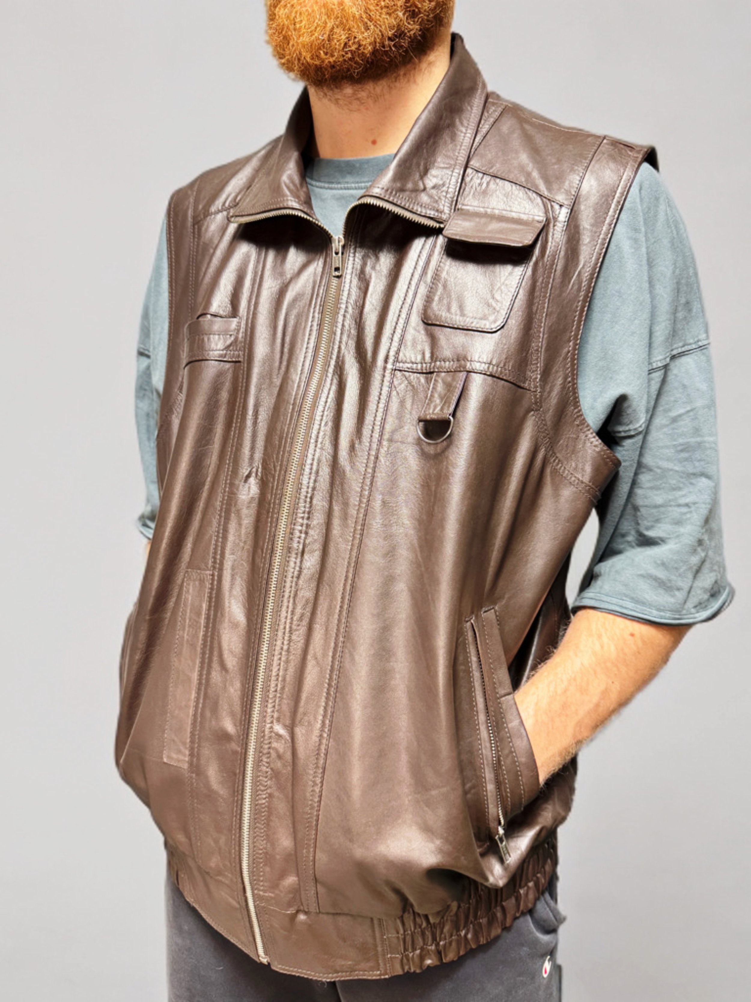 Weste | Streetstyle-Upgrade aus Leder | 1990er Jahre