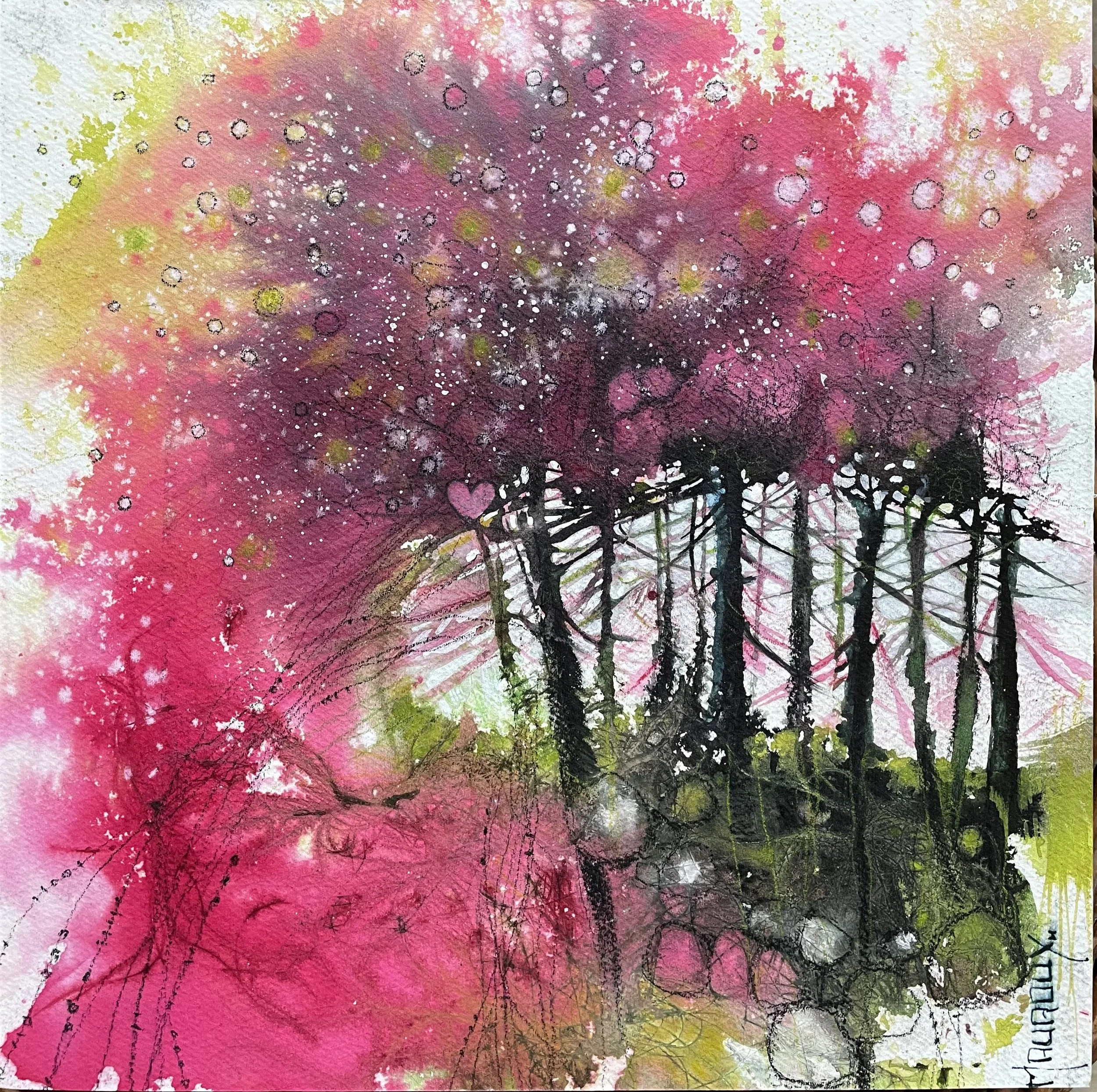 VENDU  ''C'' Comme dans Coeur
10 x 10 po.
Marouflée
150,00$