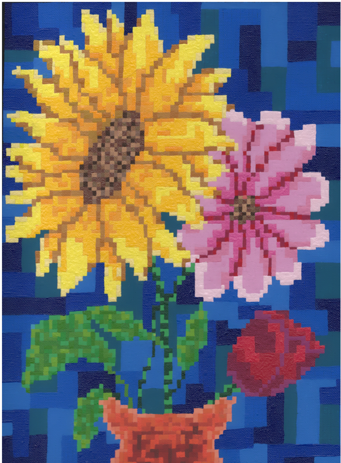 Pixelated Flowers