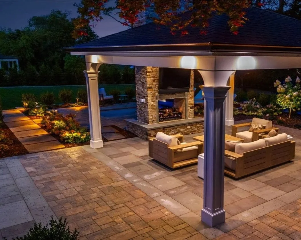 A beautifully graded property prepared by an experienced grading contractor near me with refined landscape design and garden beds in Upper Saddle River, NJ