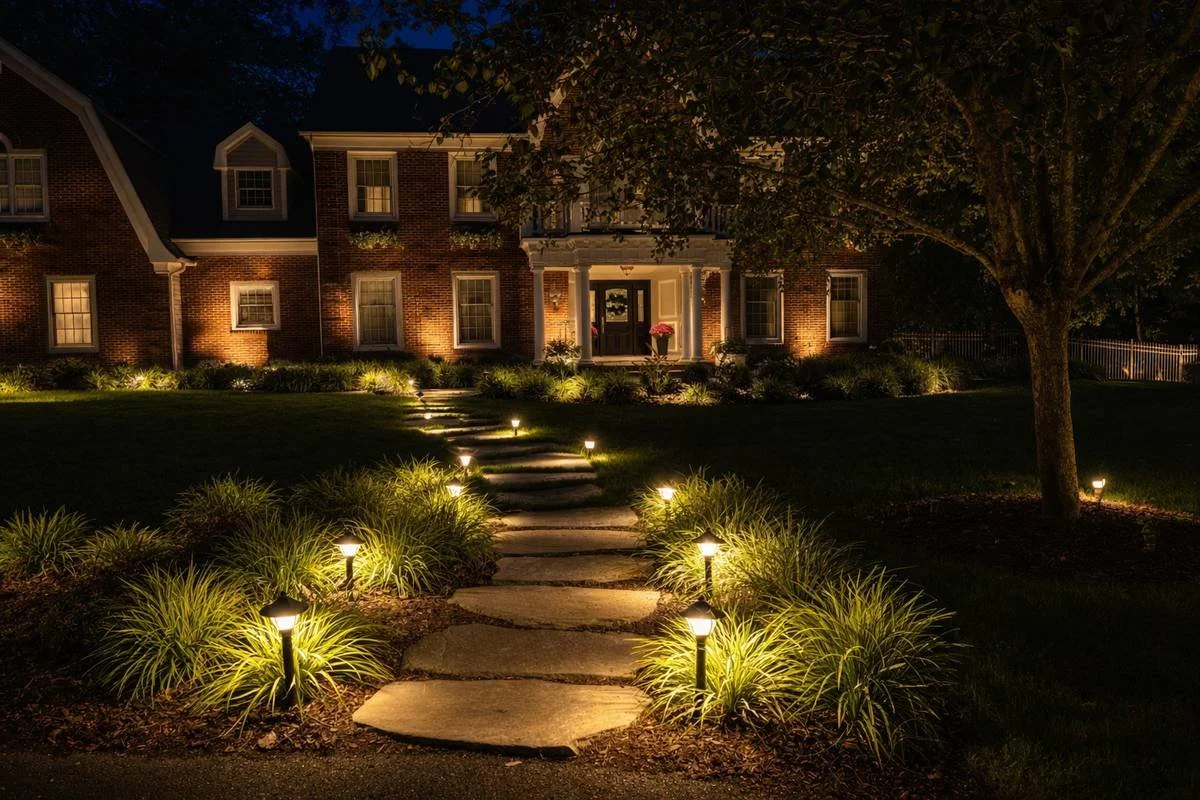 path-lights-along-stepping-stone-walkway-to-brick-home-at-night-magic-landscaping.jpg