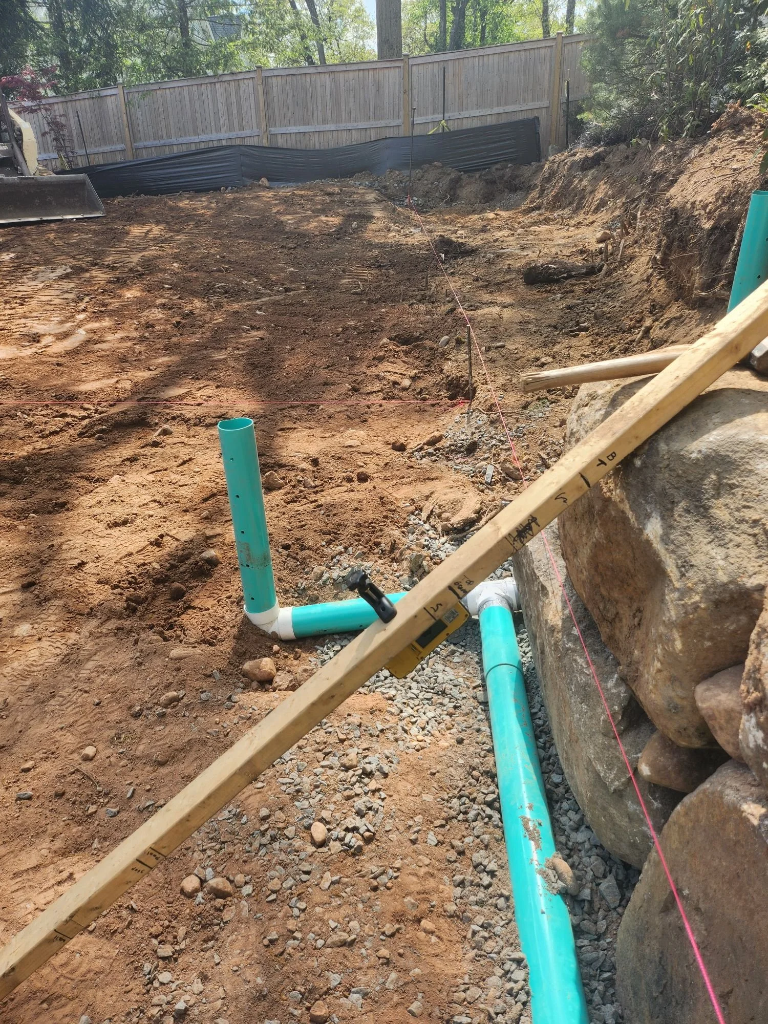 Drainage basin installation as part of residential Drainage & Sitework in Franklin Lakes, NJ