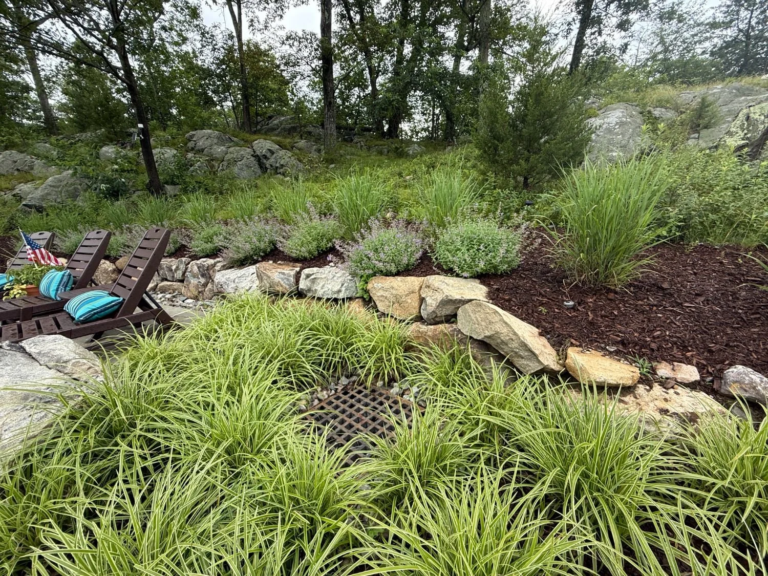 Drainage & Sitework addressing standing water near landscaped areas in Ridgewood, NJ