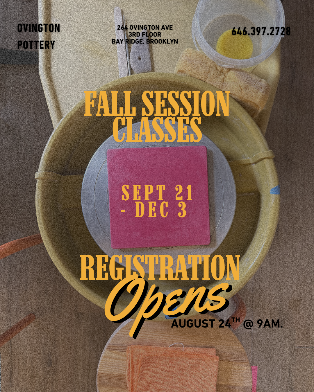 Fall Class Registration Opens