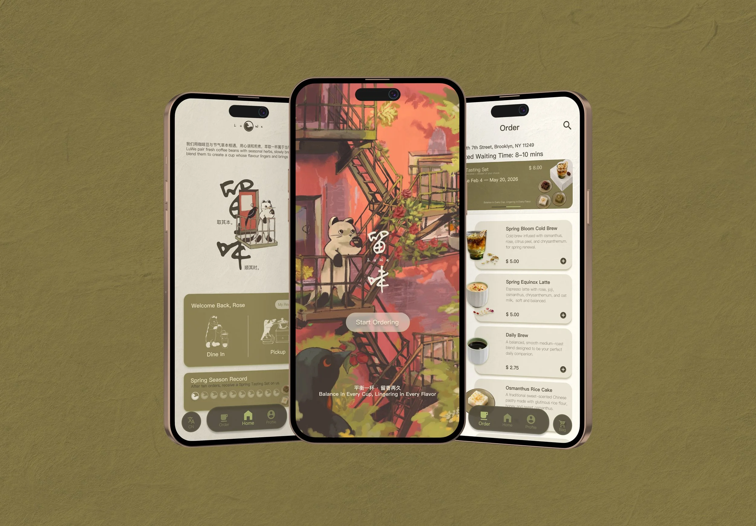 The online ordering system for LuWe was designed as an extension of the brand’s slower and more reflective approach to coffee, mirroring the visual pacing of the spring campaign.